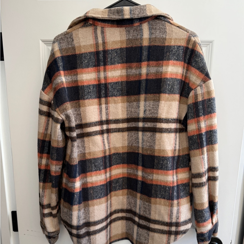 Plaid wool button down